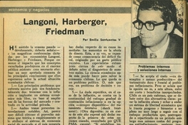 Langoni, Harberger, Friedman