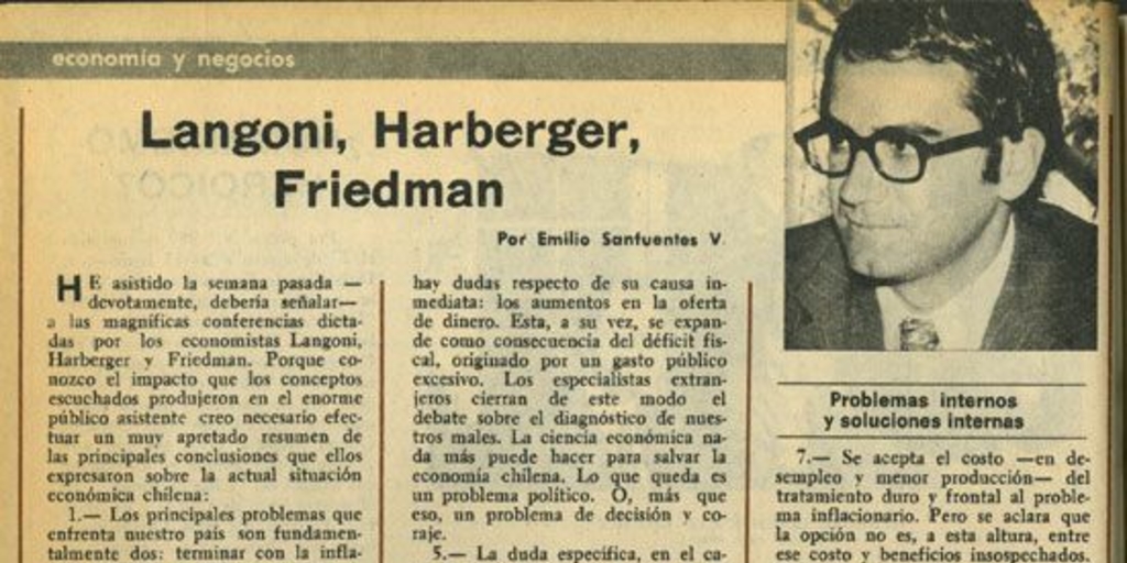 Langoni, Harberger, Friedman