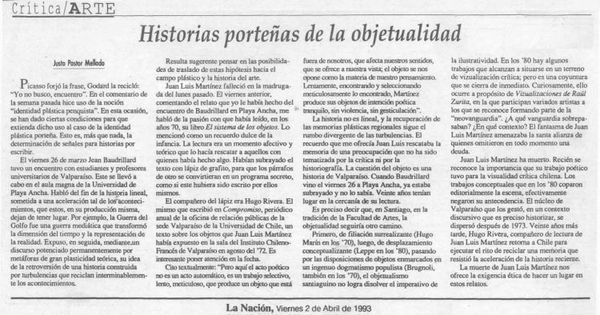 Historias porteñas de la objetualidad