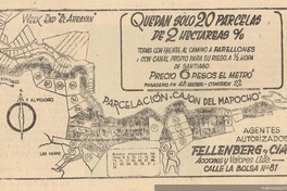 Parcelación Cajón del Mapocho : Fellenberg y Cía.