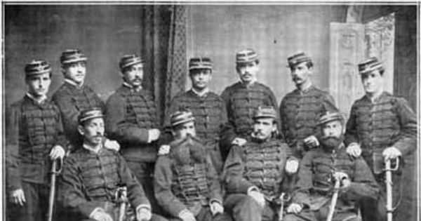 Oficialidad del Regimiento Cazadores