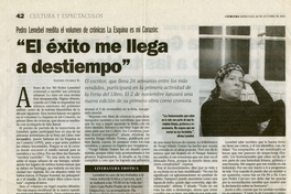 "El éxito me llega a destiempo"