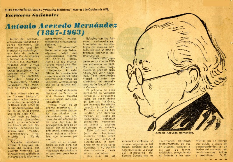 Antonio Acevedo Hernández  [artículo] V.M.