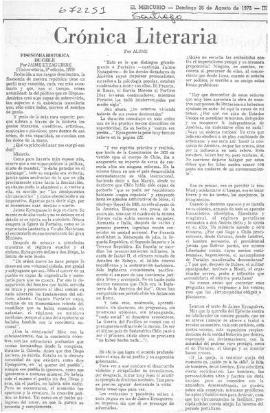 Fisonomía histórica de Chile