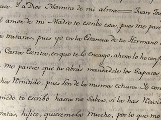 Carta de doña Manuela Rebolledo a Juan José Goycolea. Diciembre 1793