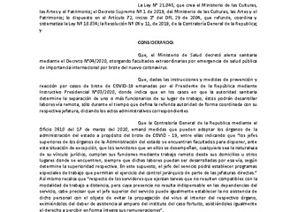 Protocolo retorno gradual Servicio Nacional del Patrimonio Cultural (REX 973)