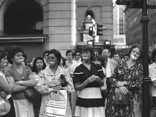 Mujeres por la Vida protestando contra la censura. Plaza de Armas, 1987.