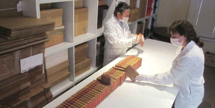 Labores de investigación y catalogación en Biblioteca Patrimonial. Museo Regional de Atacama.