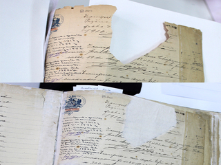 Trabajos de restauración y conservación del Archivo Nacional.