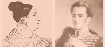 Mercedes Fontecilla y José Miguel Carrera.