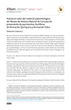 Puesta en valor del material paleontológico del Museo de Historia Natural de Concepción proveniente de yacimientos fosilíferos de formación Quiriquina y formación Tubul