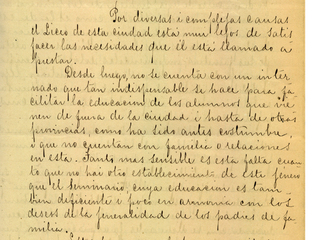 Miembros de la Sociedad Literaria al ministro de Instrucción Pública: solicita  local y útiles para abrir una escuela nocturna.