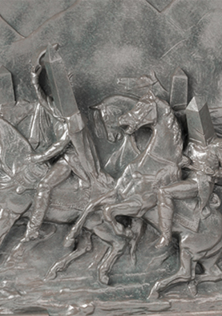 Batalla de Maipú. Andrés Durán, 2019. Vaciado en resina y bronce.