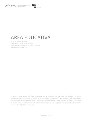 Área Educativa: lineamientos generales