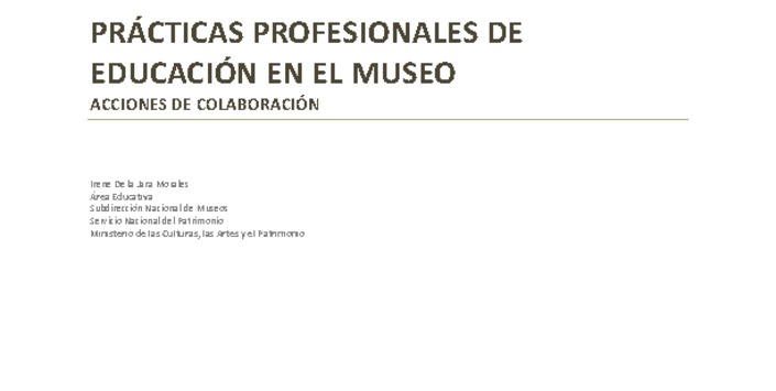 La práctica profesional como acción de colaboración