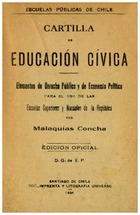Concha, Malaquías. Cartilla de Educación Cívica. 1924