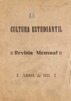  Cultura Estudiantil, año I, n° 1 (1921)