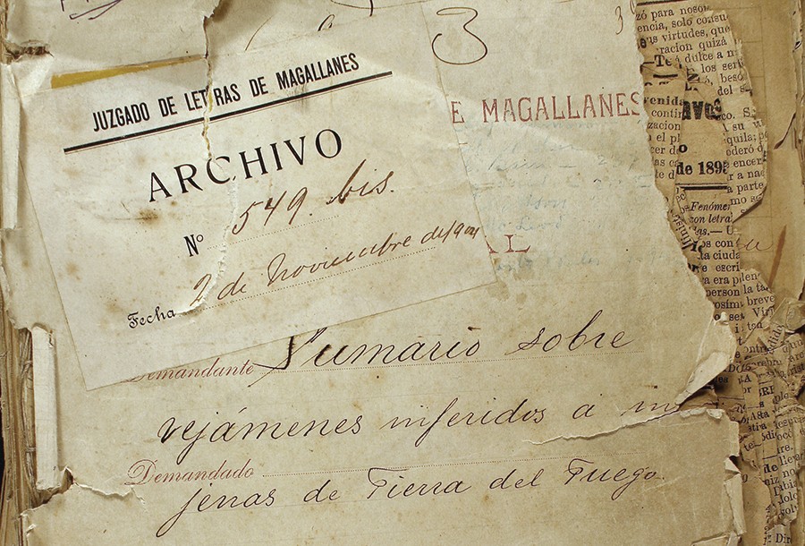 Sumario sobre vejámenes inferidos a indígenas de Tierra del Fuego