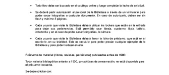 Préstamos de material bibliográfico