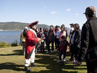 Visitantes en Museo de sitio Castillo de Niebla.