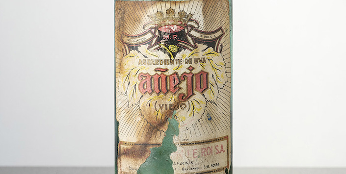 Botella de aguardiente de uva añejo Le Roi S. A.