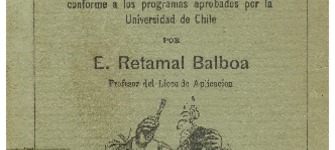 Retamal, Balboa. Lecciones de química. 1900. 92 pp.
