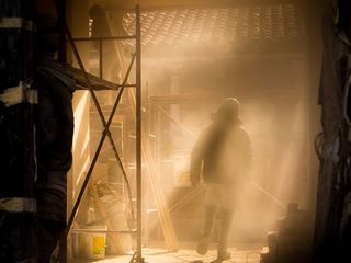 Trabajos de reconstrucción del Museo (Chileógrafos)