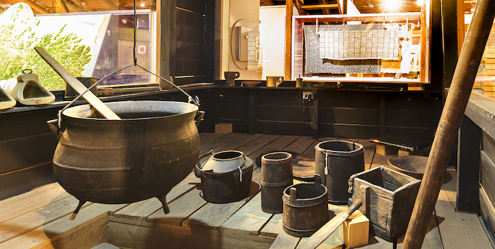 Objetos de un fogón chilote tradicional