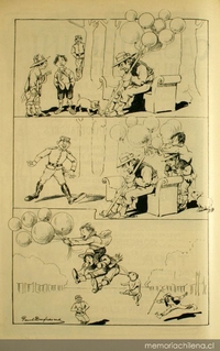 Caricatura de una plana, realizada para la Revista Zig-Zag