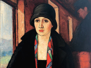 Det.Camilo Mori La viajera, óleo sobre tela