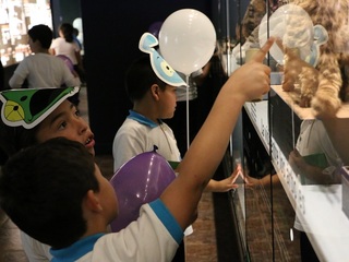 Estudiantes de la escuela Cocholgüe de Tomé visitando el museo