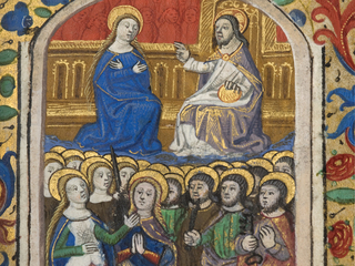 Libro de horas manuscrito e iluminado (1480). Primera parte