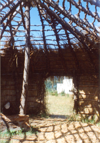 Vista interior de la ruka