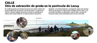Calle, sitio de extracción de greda de la península de Lacuy. 1 pp.