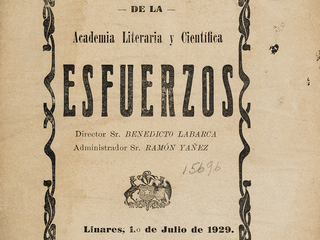 Portada Esfuerzos, año I, n° 2 (1929)