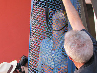 Directora de film "Los 33" en interior de cápsula Fénix 2