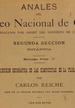 Anales MNHN, Distribución compuestas, 1905