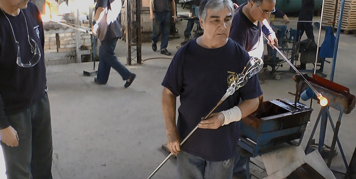 Soplado de copa en Cristal Art