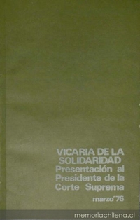 Presentación al Presidente de la Corte Suprema. Marzo '76