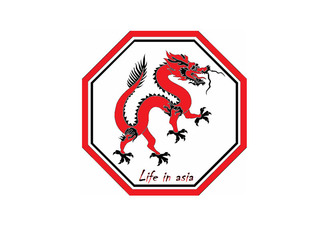 Logo  agrupación " Live in Asia"