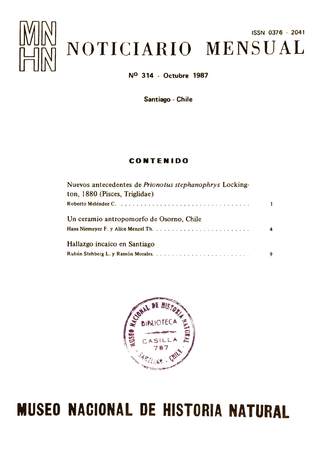 Noticiario Mensual 314, Octubre de 1987