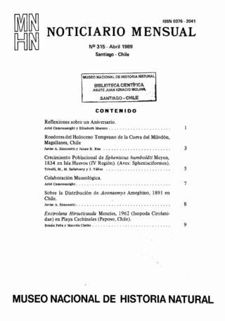 Noticiario Mensual 315, Abril  1989