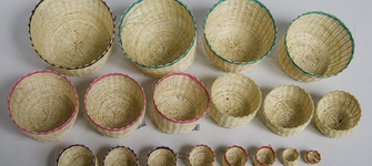 Serie de 19 canastos, vista superior