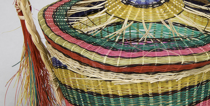 Serie de 19 canastos, detalle canasto