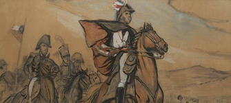 O'Higgins guiando al Ejército. Pedro Subercaseaux. Colección Museo Regional de Rancagua