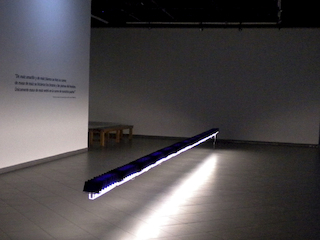 Detalle de obra en sala MNBA Plaza Vespucio