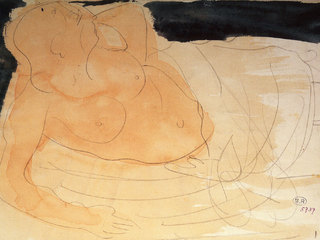 Detalle dibujo de Auguste Rodin