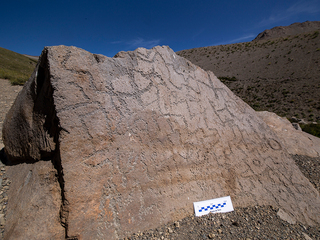 Petroglifo en Laguna del Maule