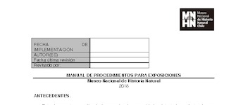 Manual de Procedimientos para Exposiciones MNHN
