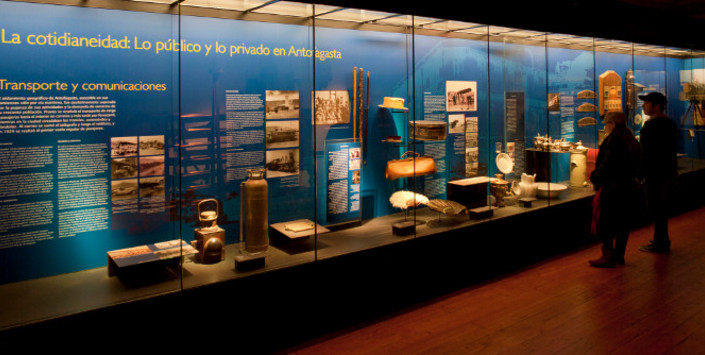 Sala exhibición permanente, Museo Regional de Antofagasta.